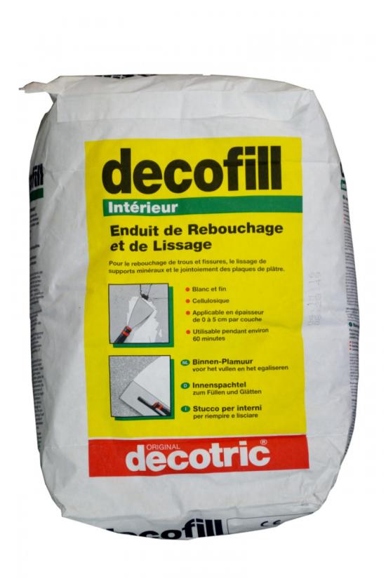 ENDUITS DE REBOUCHAGE : DECOFILL INTERIEUR REBOUCHAGE 15KG