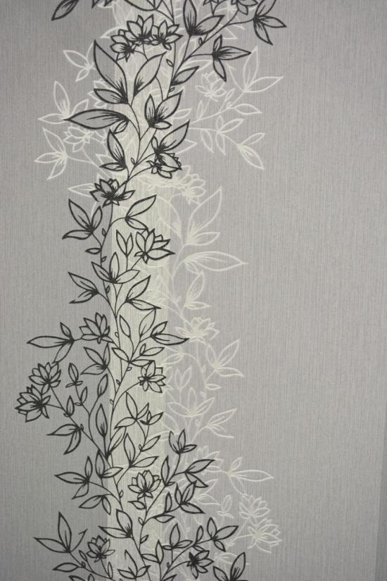 Fleurs : Gris motif fleur 6471-10