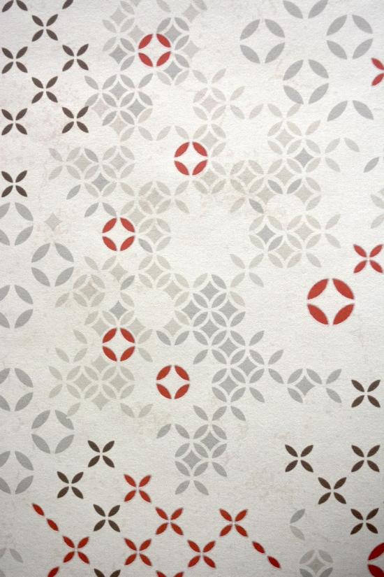 Fleurs : Motif fleur et rond rouge 11171210