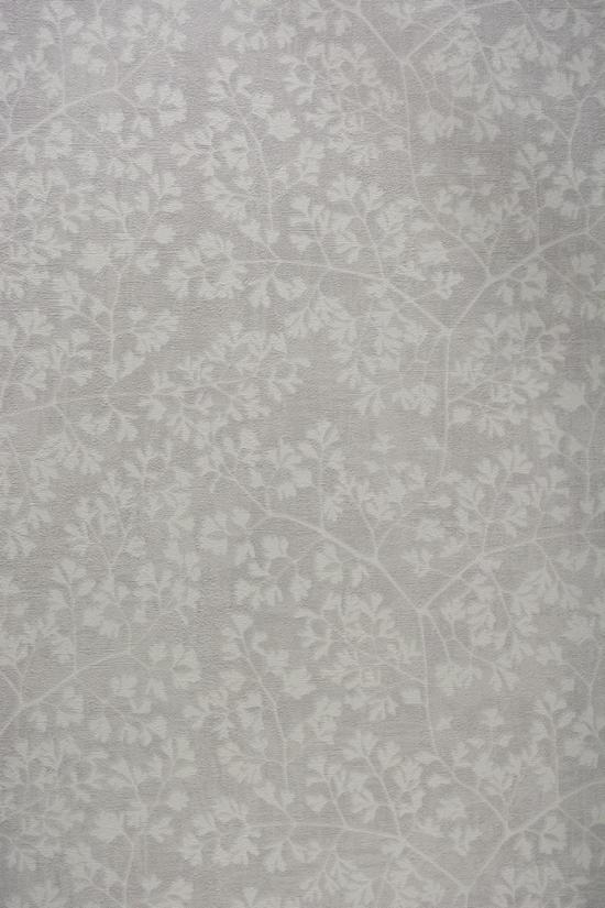 Fleurs : Papier taupe avec fleur blanche 490503