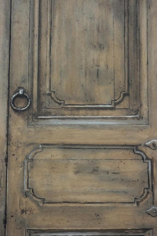 Trompe l´oeil : Motif porte rustique L11708